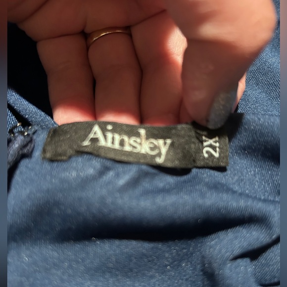 ❣️Ainsley Jersey Knit Navy Stretch Maxi Office Career Casual Stretchy Blue Dress - Picture 12 of 15